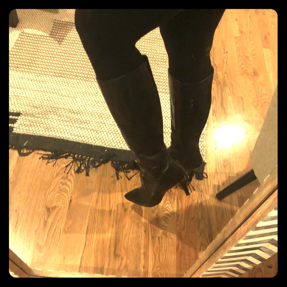 Ninewest leather tall boots